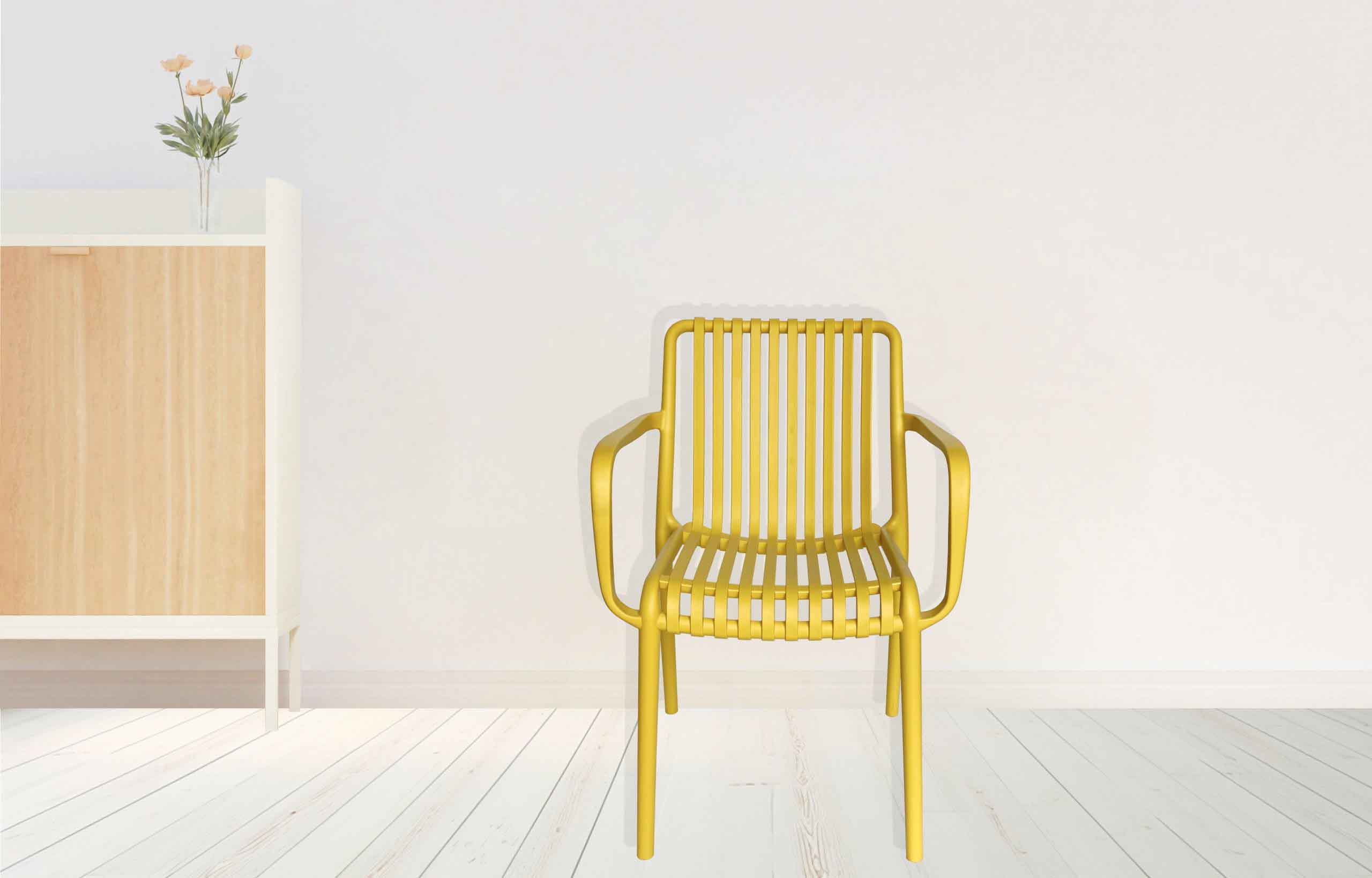 Ghế cà phê nhựa đúc có tay vịn ST3046 8