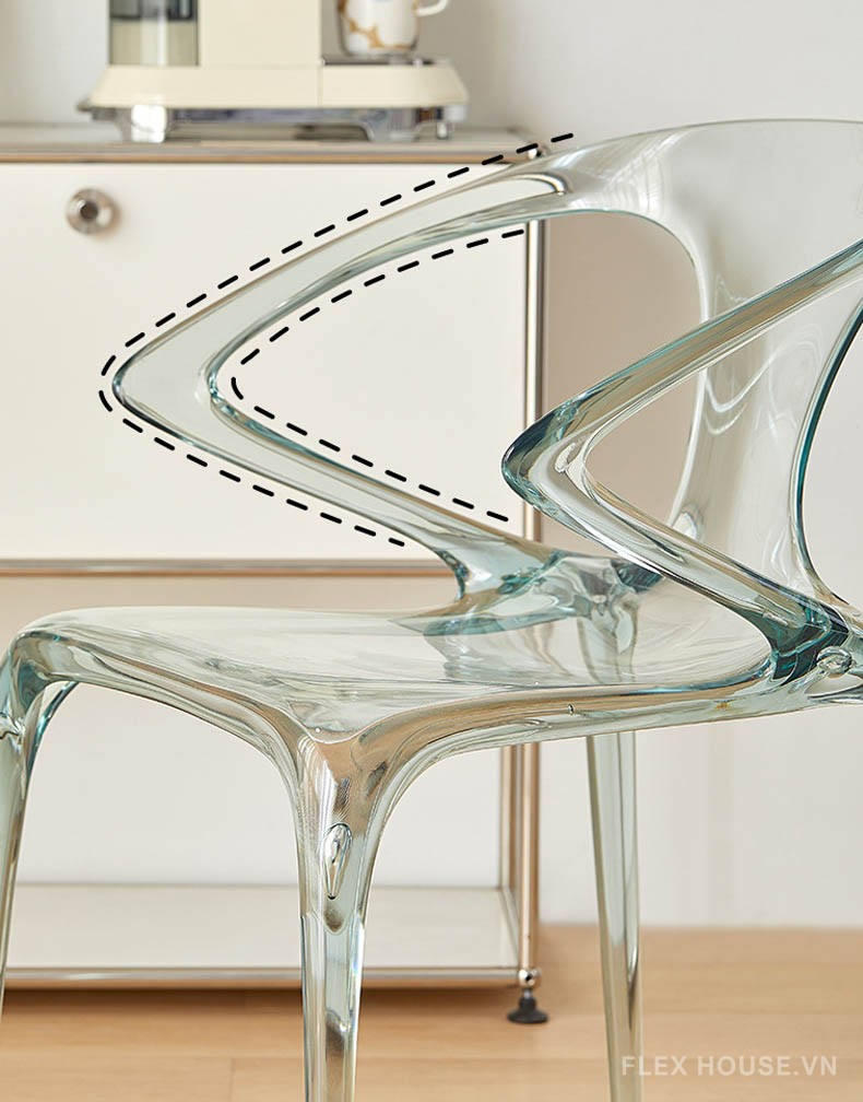 Ghế cafe Acrylic trong suốt độc đáo ZW8054 10