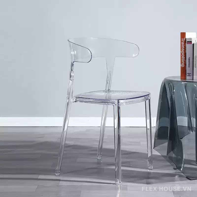 Ghế nhựa uống trà cafe trong suốt thời thượng ZW5413 6