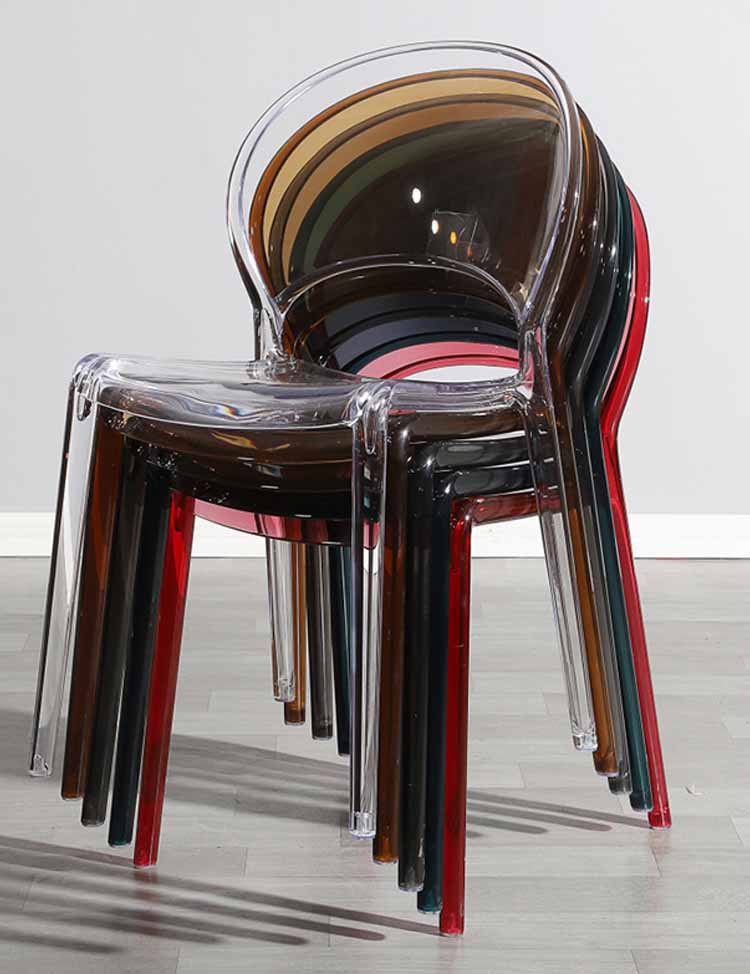 Ghế cafe lưng tựa bằng Acrylic trong suốt ZW6571 13