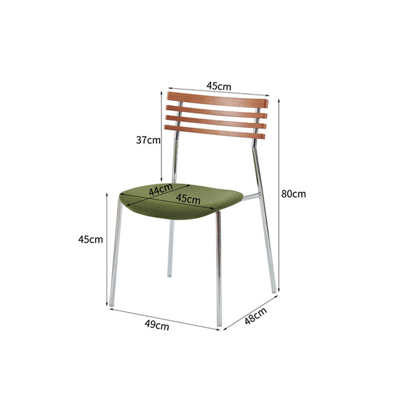 Ghế cafe trà sữa tựa lưng bằng gỗ ZW7881 11