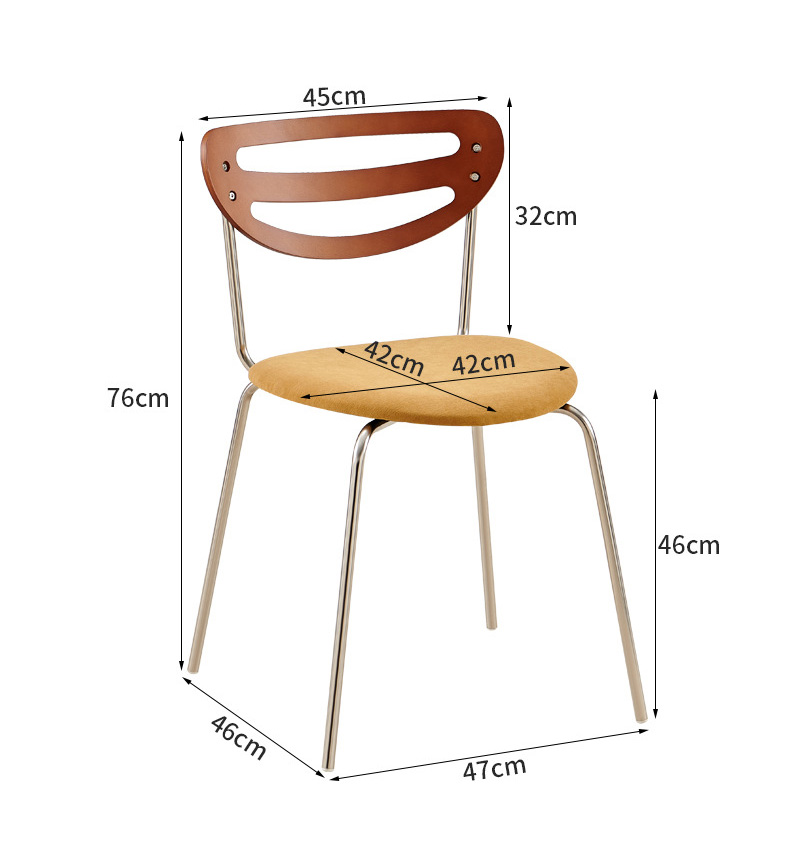 Ghế cafe tựa lưng gỗ tối giản ZW8191 10
