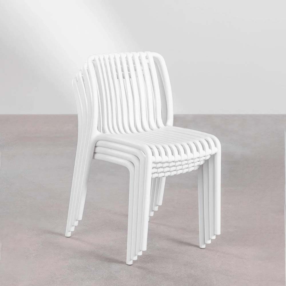 Ghế nhựa đúc lưng tựa sọc tối giản ST3045 8