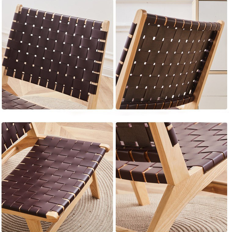 Ghế thư giãn khung gỗ đan mây tự nhiên AW1733 12
