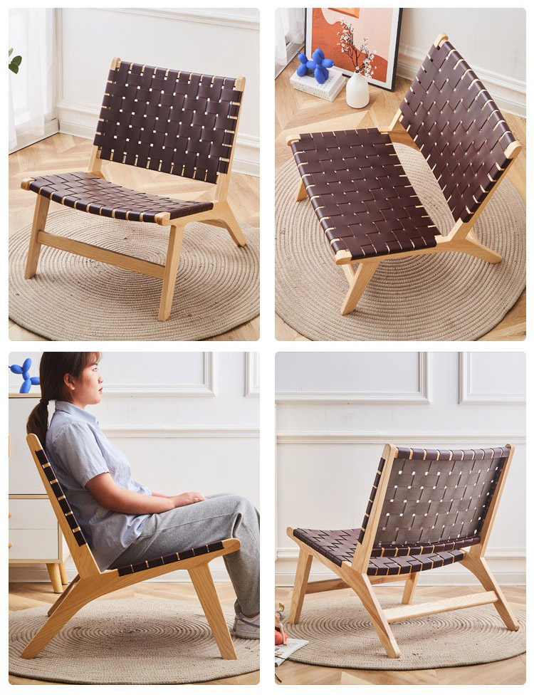 Ghế thư giãn khung gỗ đan mây tự nhiên AW1733 13