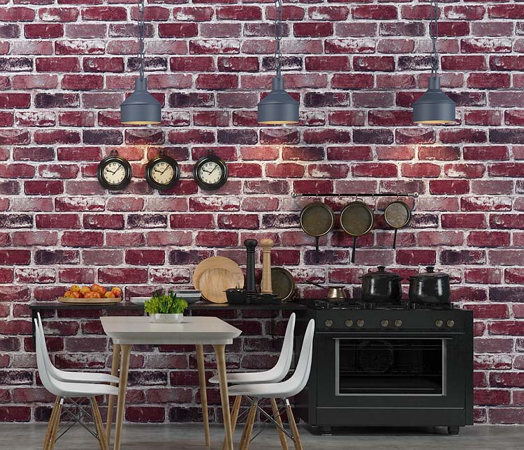 Giấy dán tường 3D giả gạch hoài cổ SHY571 19