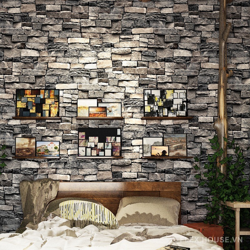 Giấy dán tường giả gạch chống nước SHY350 20