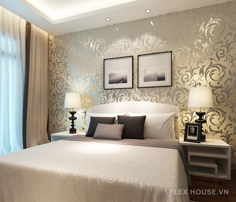 Giấy dán tường phòng ngủ 3D sang trọng SHY703 13