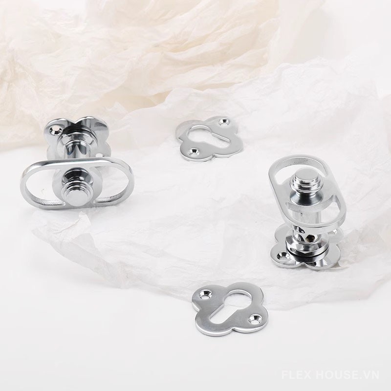 Khóa tay nắm oval đồng thau kiểu Pháp OVLI637 12