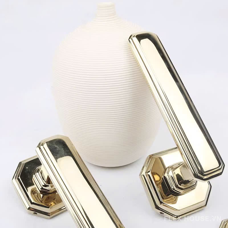 Khóa cửa phòng bằng đồng hiện đại kiểu Ý OVLI956 10