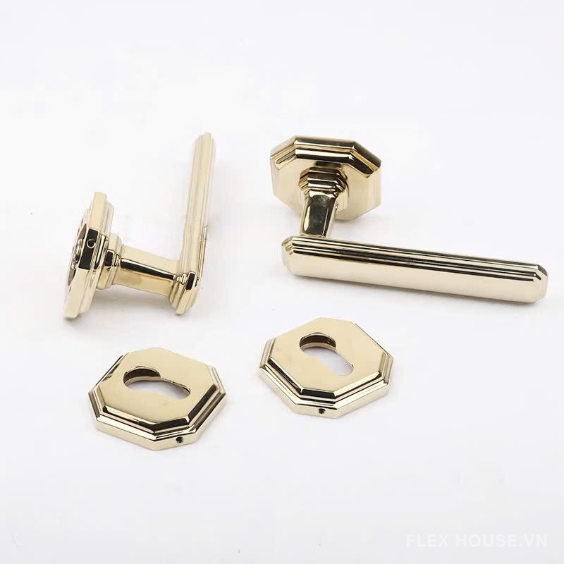 Khóa cửa phòng bằng đồng hiện đại kiểu Ý OVLI956 7