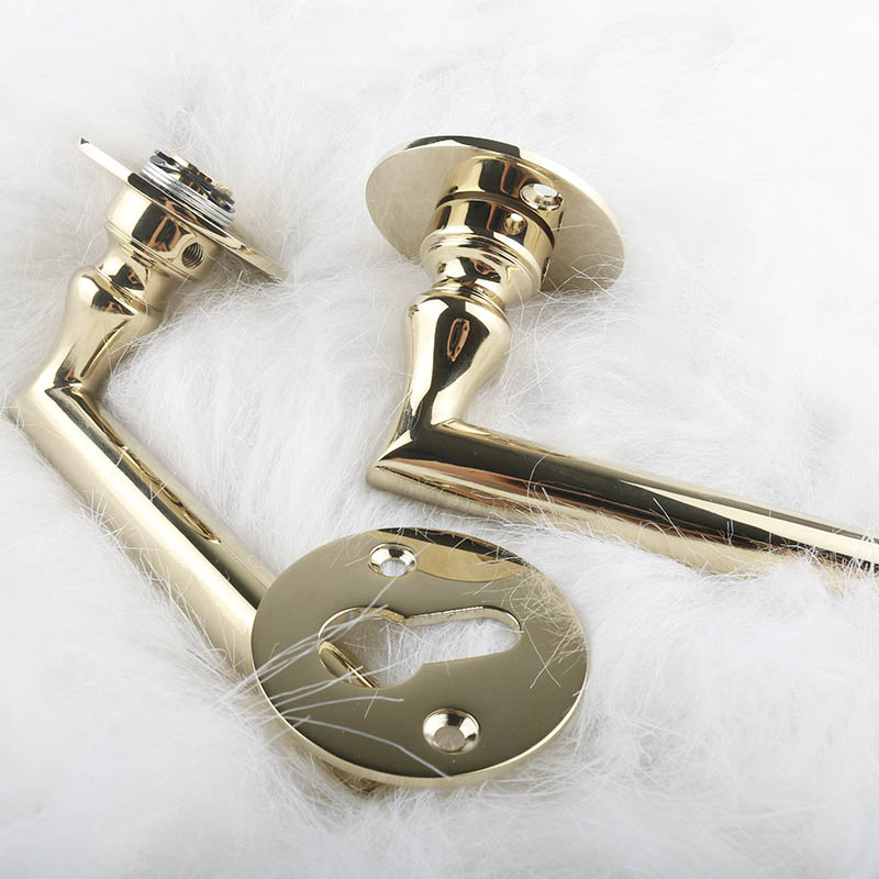 Khóa cửa tay gạt bằng đồng sang trọng kiểu Bắc Âu OVLI303 5