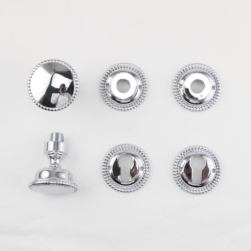 Khóa cửa tay nắm tròn bằng đồng màu bạc OVLI633 10