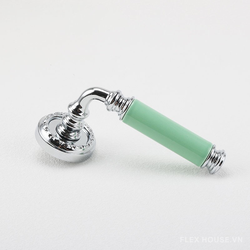 Khóa tay gạt bằng đồng kiểu Ý phối gốm sứ OVLI089 10