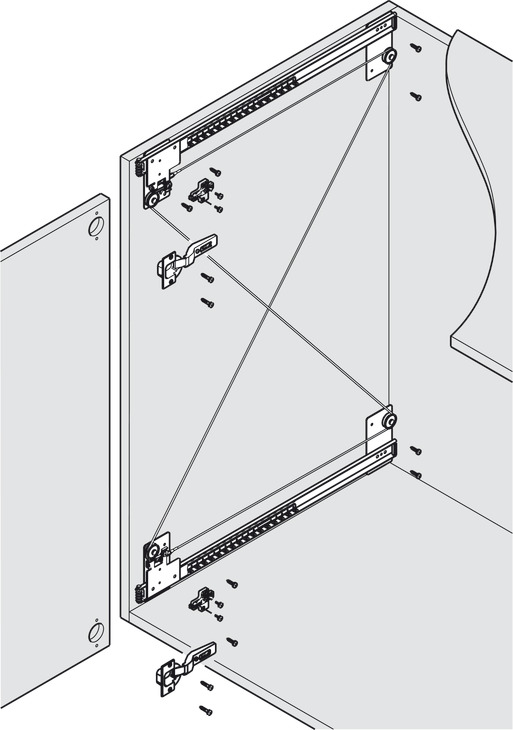 Phụ kiện cửa trượt xoay ray 600mm Slido Eclip 16IF/VF Hafele 408.25.360 12