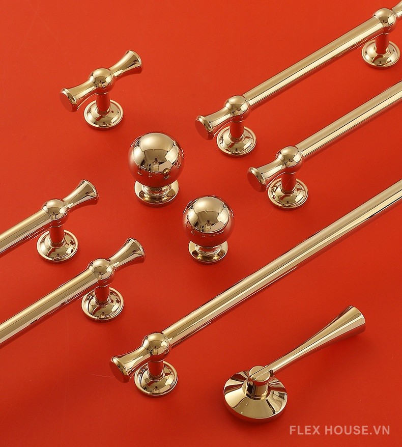 Tay nắm đồng mạ PVD sang trọng kiểu Âu NUS5470 7