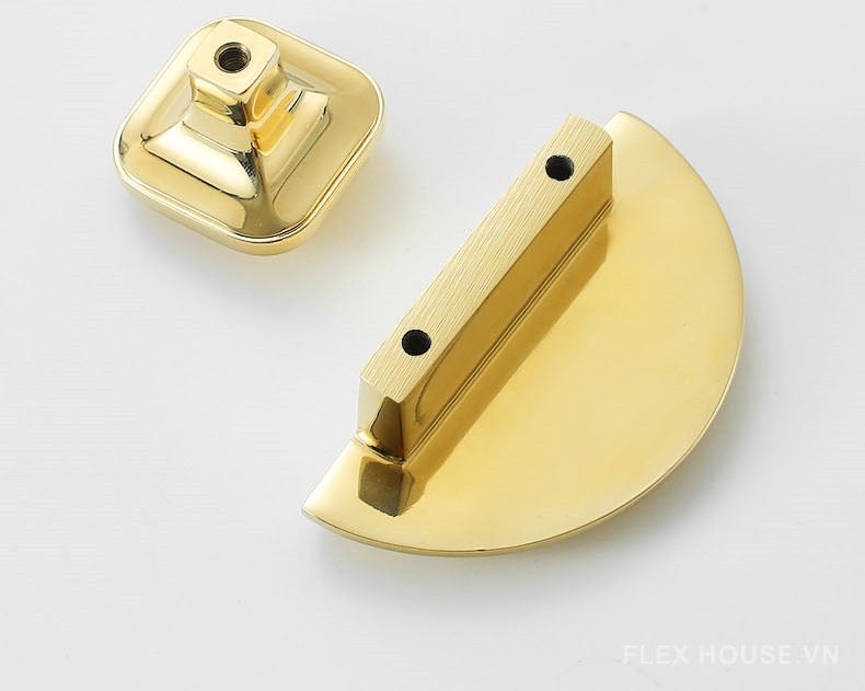 Tay nắm tủ bán nguyệt hoa cúc Retro bằng đồng NUS5285 14