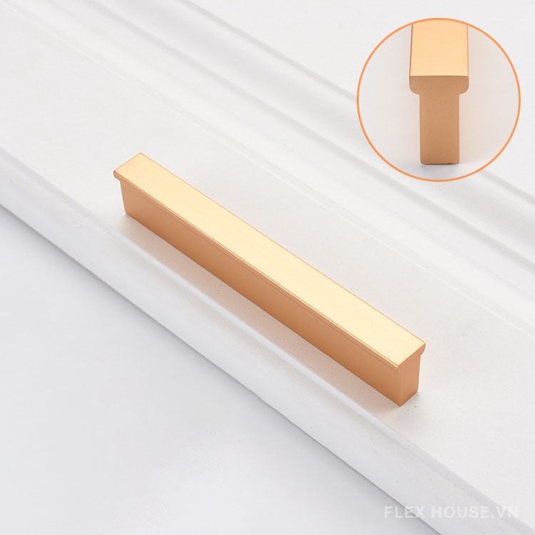 Tay nắm tủ dạng thanh chữ T hợp kim nhôm màu đen/vàng 102103T 6