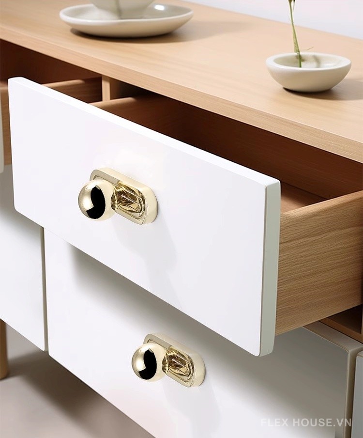 Tay nắm tủ đế dài phối núm tròn kiểu Âu ANA1721 13