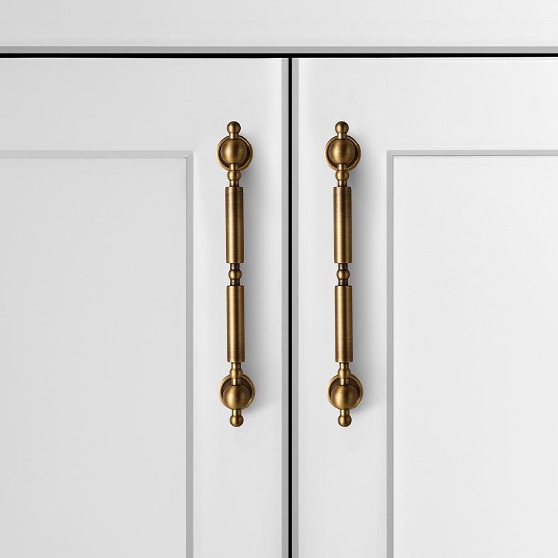 Tay nắm tủ đồng thau Retro kiểu Ý DW2046 14