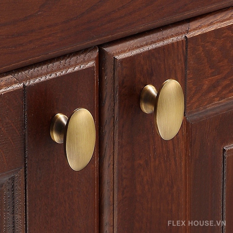 Tay nắm tủ đồng thau hình Oval NUS5405 16