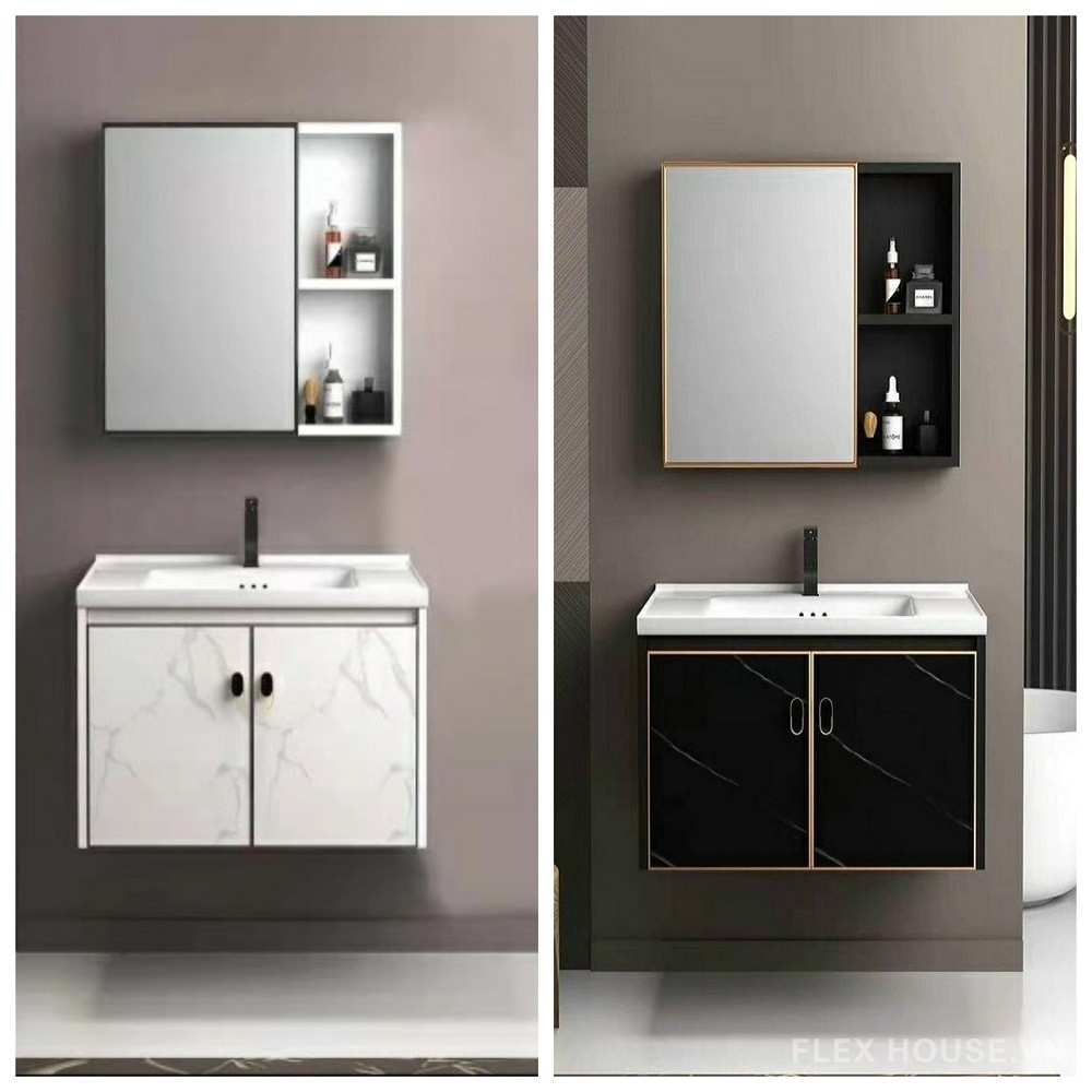 Tất tần tật về tủ lavabo phòng tắm chưa ai tiết lộ 4 Tủ lavabo phòng tắm treo tường