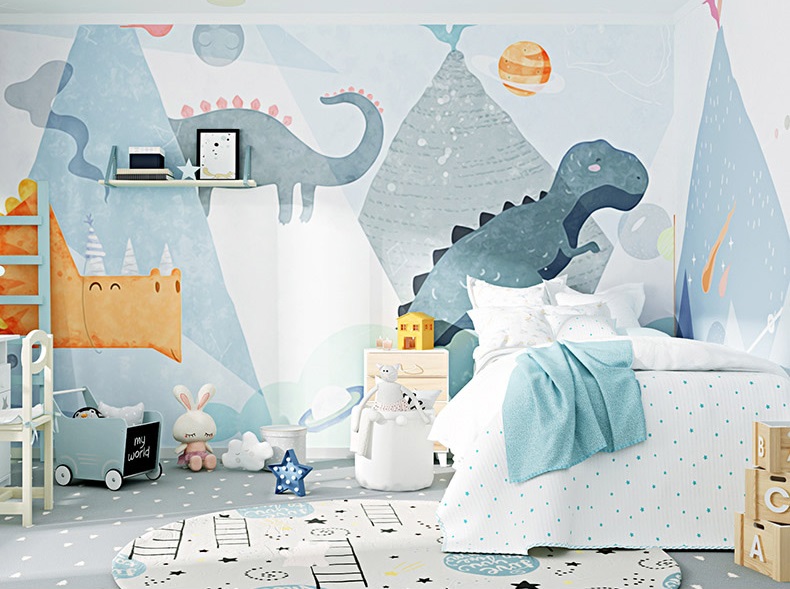 Giấy Dán Tường Phòng Trẻ Em: Bật mí 5 Lợi Ích Bất Ngờ 2 giấy dán tường phòng trẻ em giúp bạn tiết kiệm chi phí hơn trong trang trí nhà