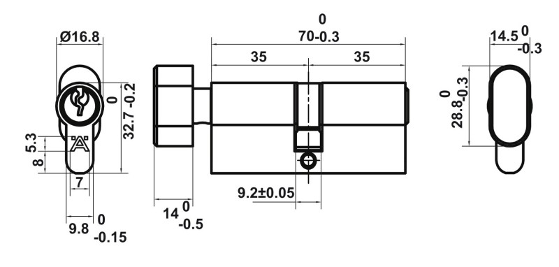 Bộ khóa tay nắm gạt cho cửa phòng Hafele 499.63.63