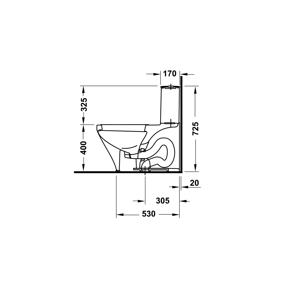 Bồn cầu 1 khối Durastyle Hafele 588.45.459