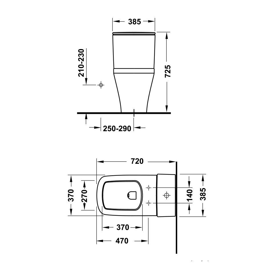 Bồn cầu 1 khối Durastyle Hafele 588.45.459