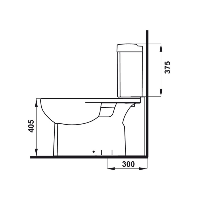Bồn cầu 2 khối Compact Hafele 588.79.405