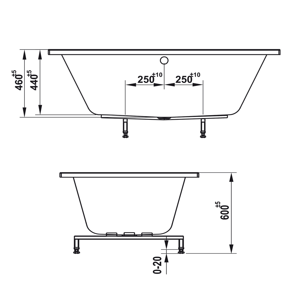 Bồn tắm âm hình chữ nhật Hafele 588.79.603