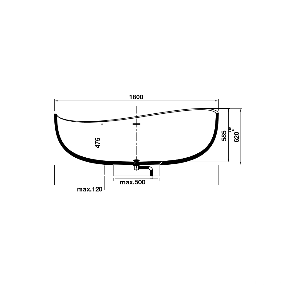 Bồn tắm đặt sàn HVN8015 Hafele 588.87.600