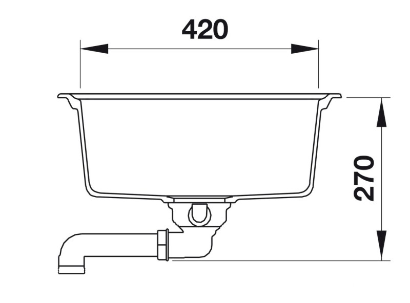 Chậu bếp đá lắp nổi HS20-GED1S60 Hafele 570.32.330