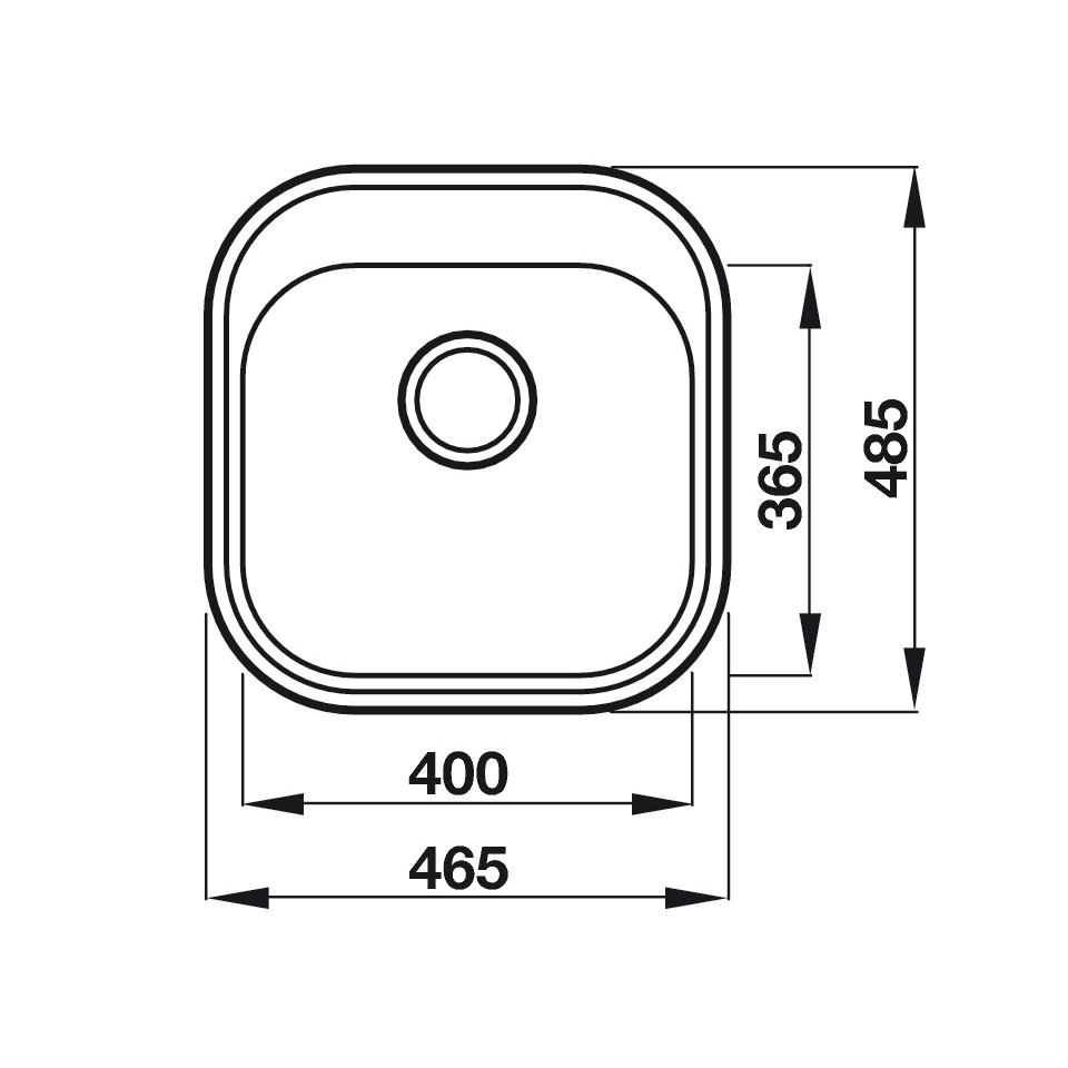 Chậu rửa đơn HS-SS4648 Hafele 567.23.083