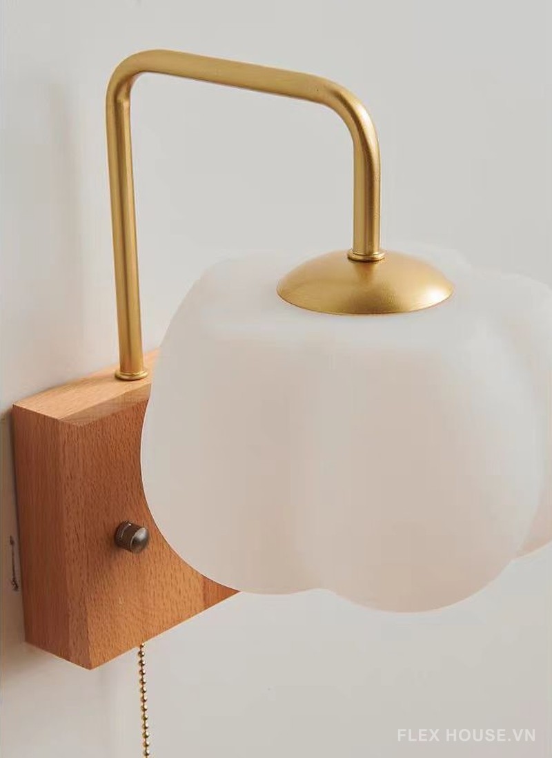 Đèn gắn tường phòng ngủ hình hoa bông gòn ZDL1601