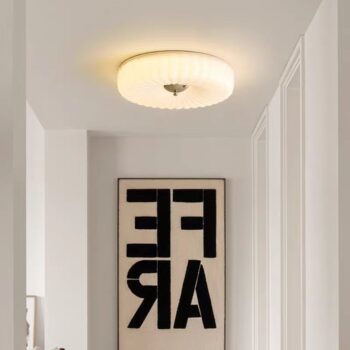 Đèn ốp trần thủy tinh giản đơn kiểu Pháp ZDL6032