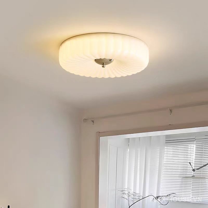 Đèn ốp trần thủy tinh giản đơn kiểu Pháp ZDL6032