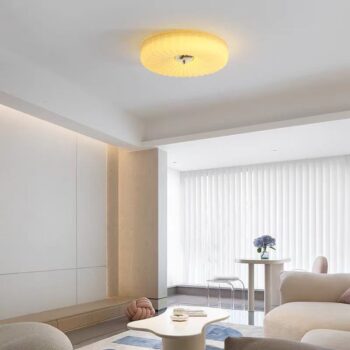 Đèn ốp trần thủy tinh giản đơn kiểu Pháp ZDL6032