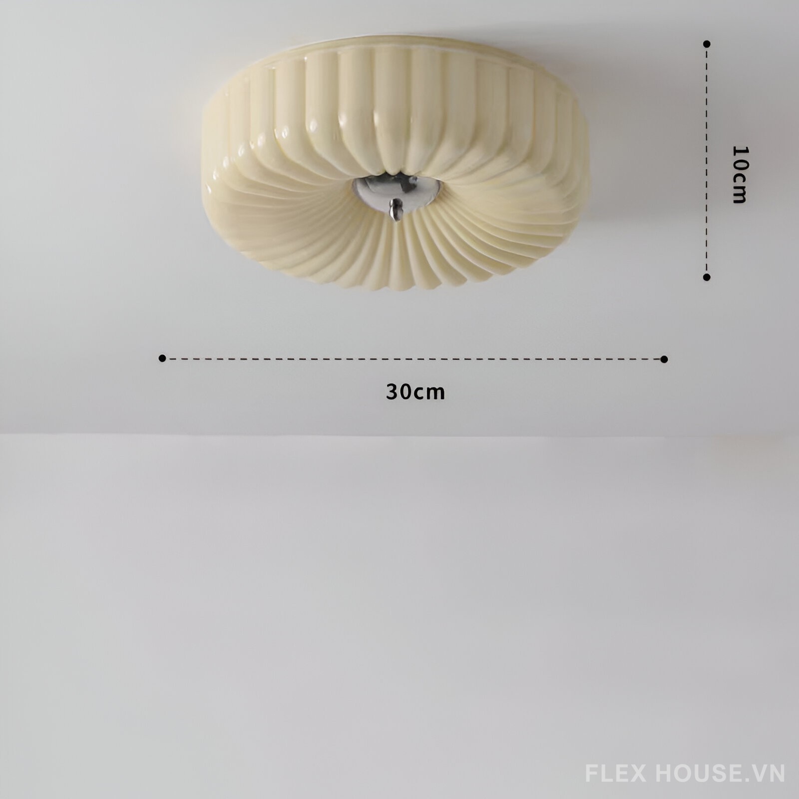 Đèn ốp trần thủy tinh giản đơn kiểu Pháp ZDL6032