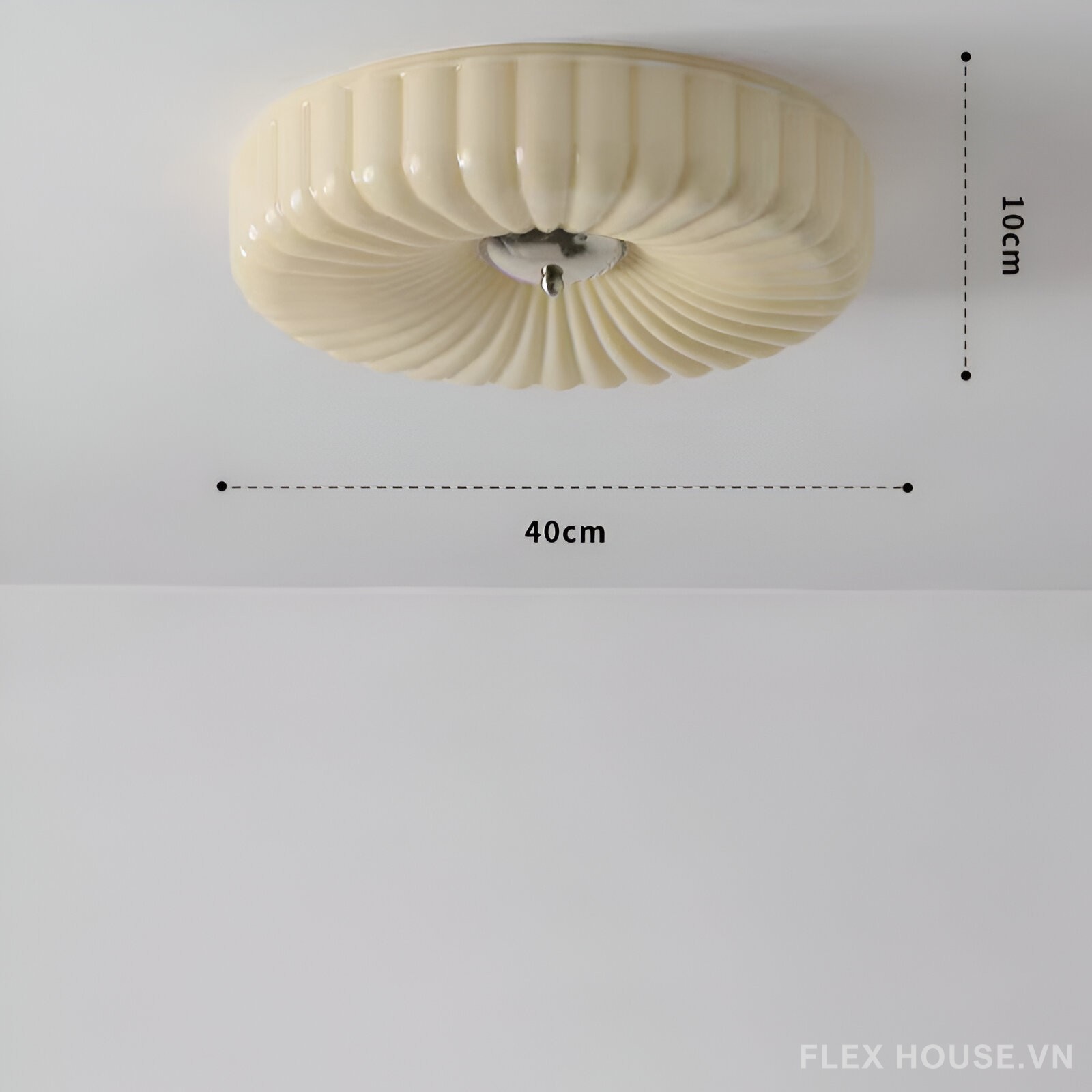 Đèn ốp trần thủy tinh giản đơn kiểu Pháp ZDL6032