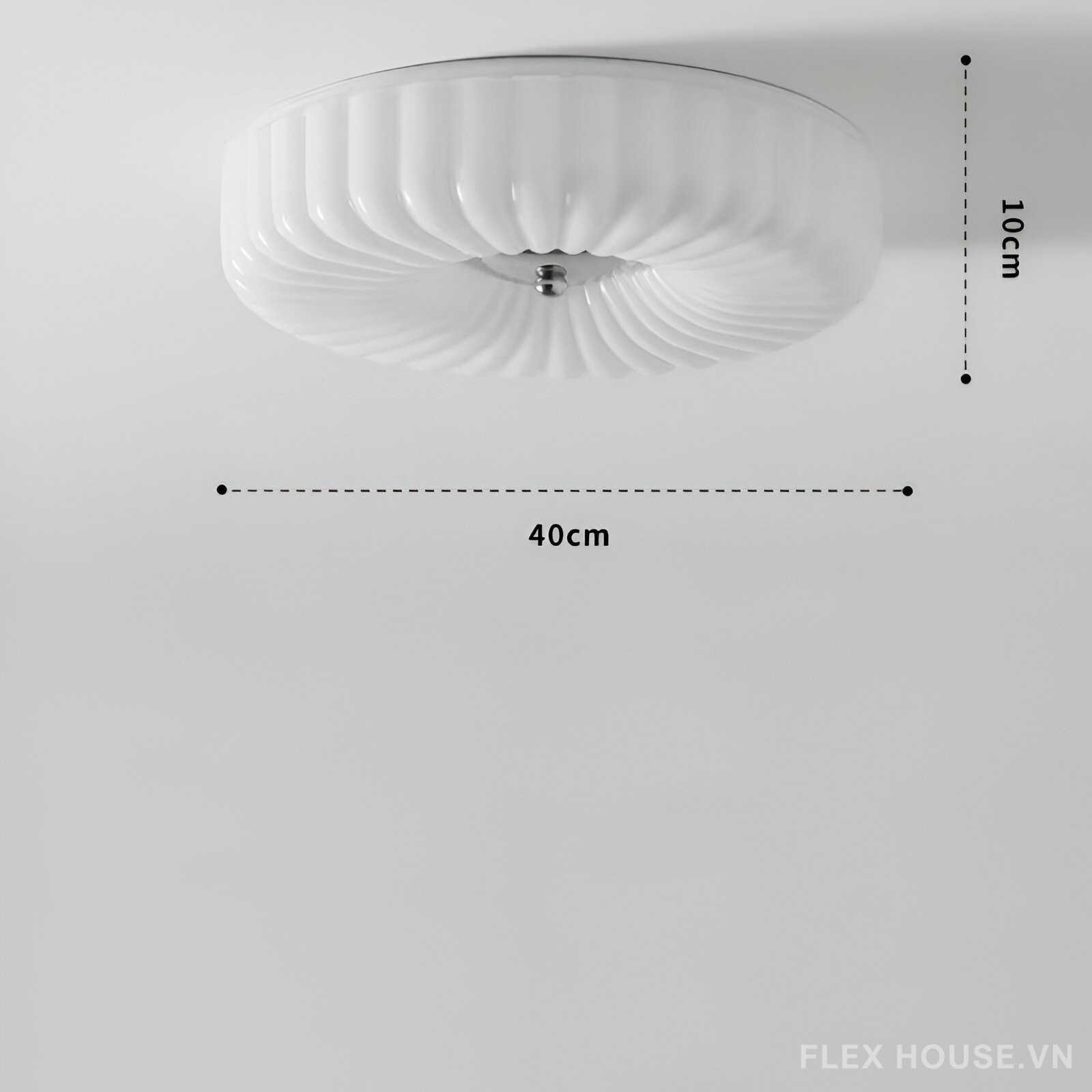 Đèn ốp trần thủy tinh giản đơn kiểu Pháp ZDL6032