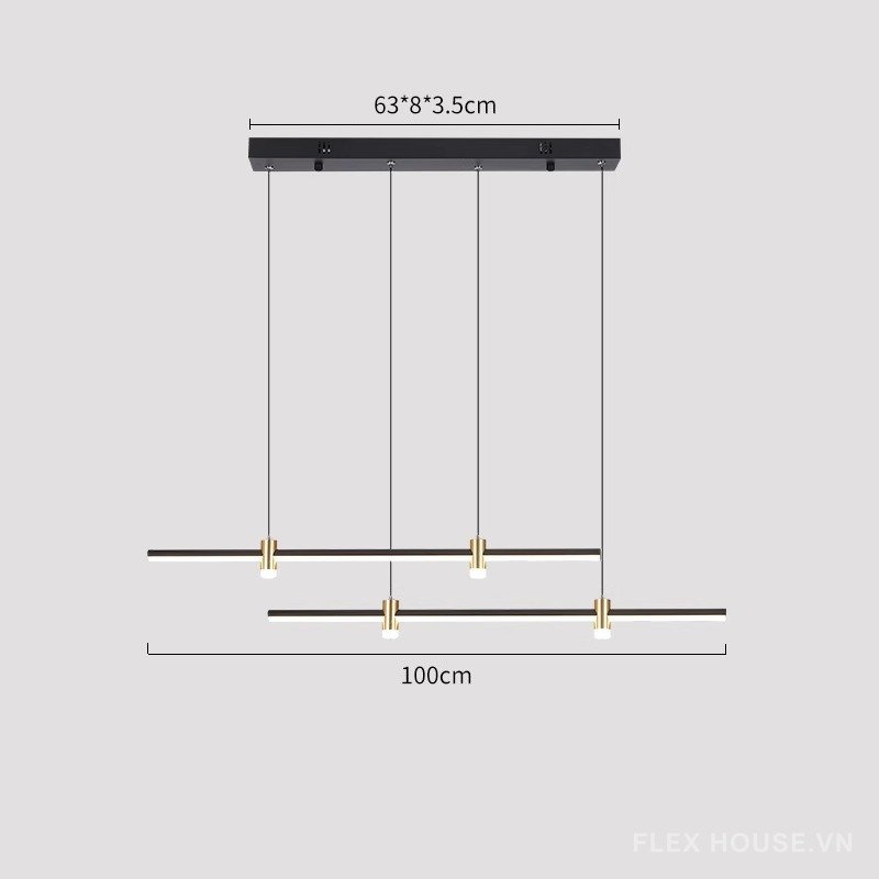 Đèn thả bàn ăn dáng dài kiểu dáng độc đáo HSL9550-8