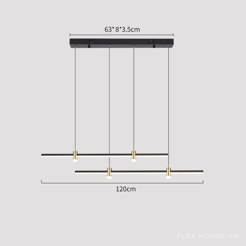 Đèn thả bàn ăn dáng dài kiểu dáng độc đáo HSL9550-9