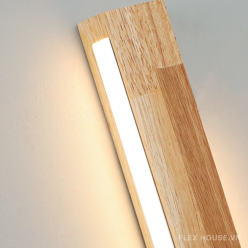 Đèn tường bằng gỗ hình hộp Minimalist SBS8045