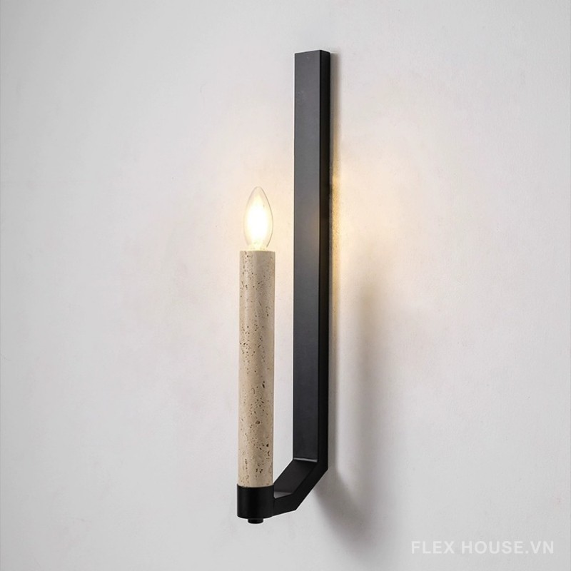 Đèn tường đá travertine kiểu cây nến độc đáo ZL5329