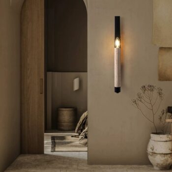 Đèn tường đá travertine kiểu cây nến độc đáo ZL5329