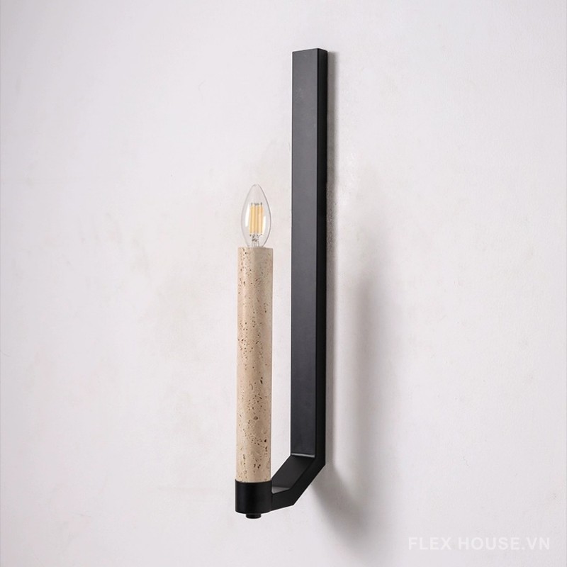 Đèn tường đá travertine kiểu cây nến độc đáo ZL5329