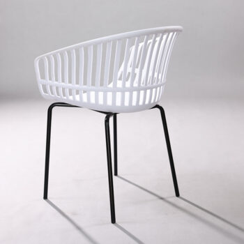Ghế cà phê mặt nhựa chân thép Minimalist ST3032