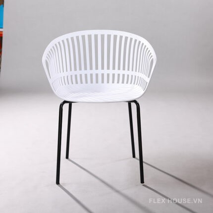 Ghế cà phê mặt nhựa chân thép Minimalist ST3032